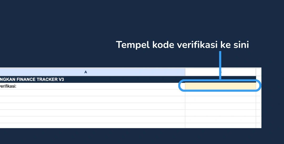 Sel B2 pada tab Onboarding, tempat kode verifikasi ditempel